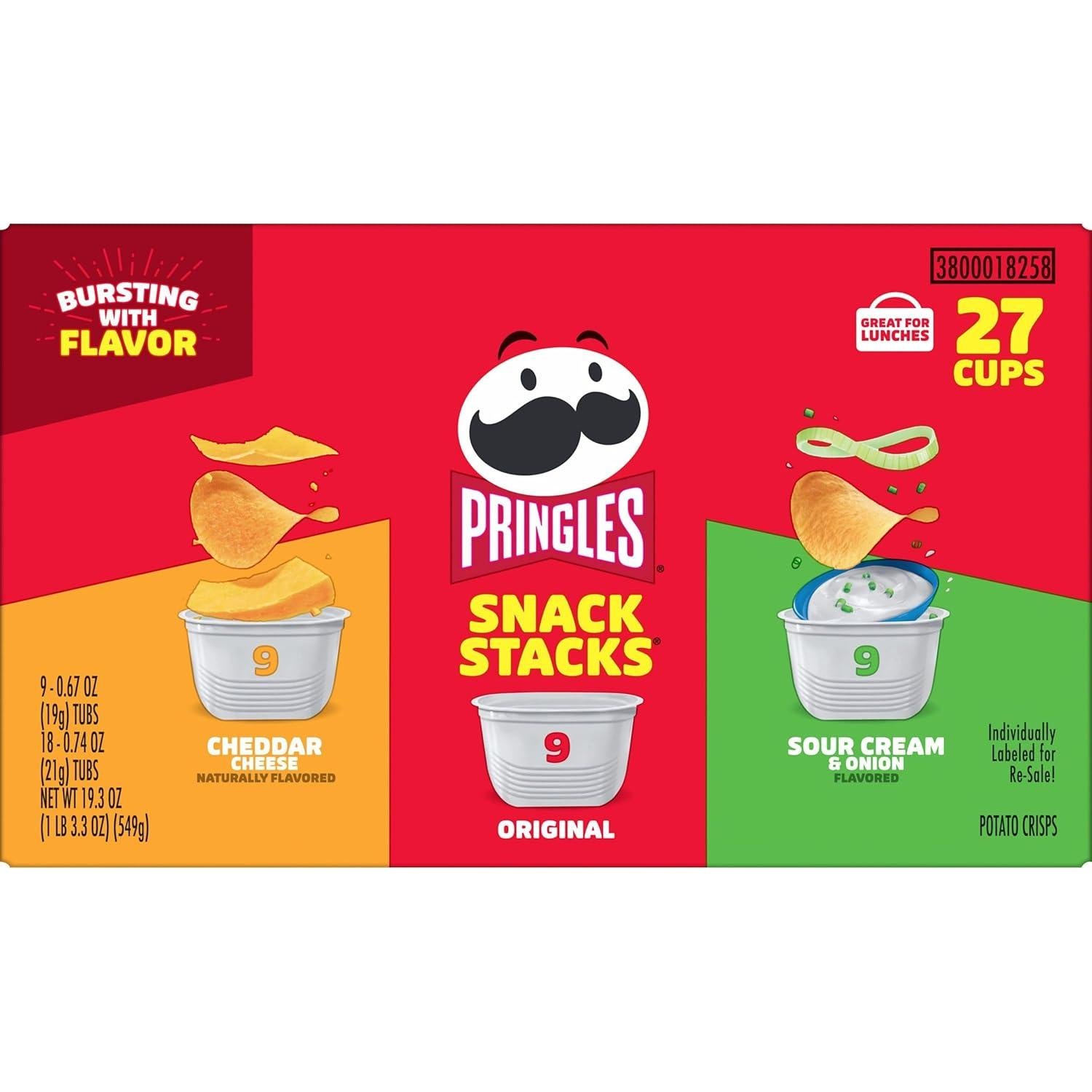 Pringles Snacks Crujientes 19.3oz - Variedad 3 Sabores