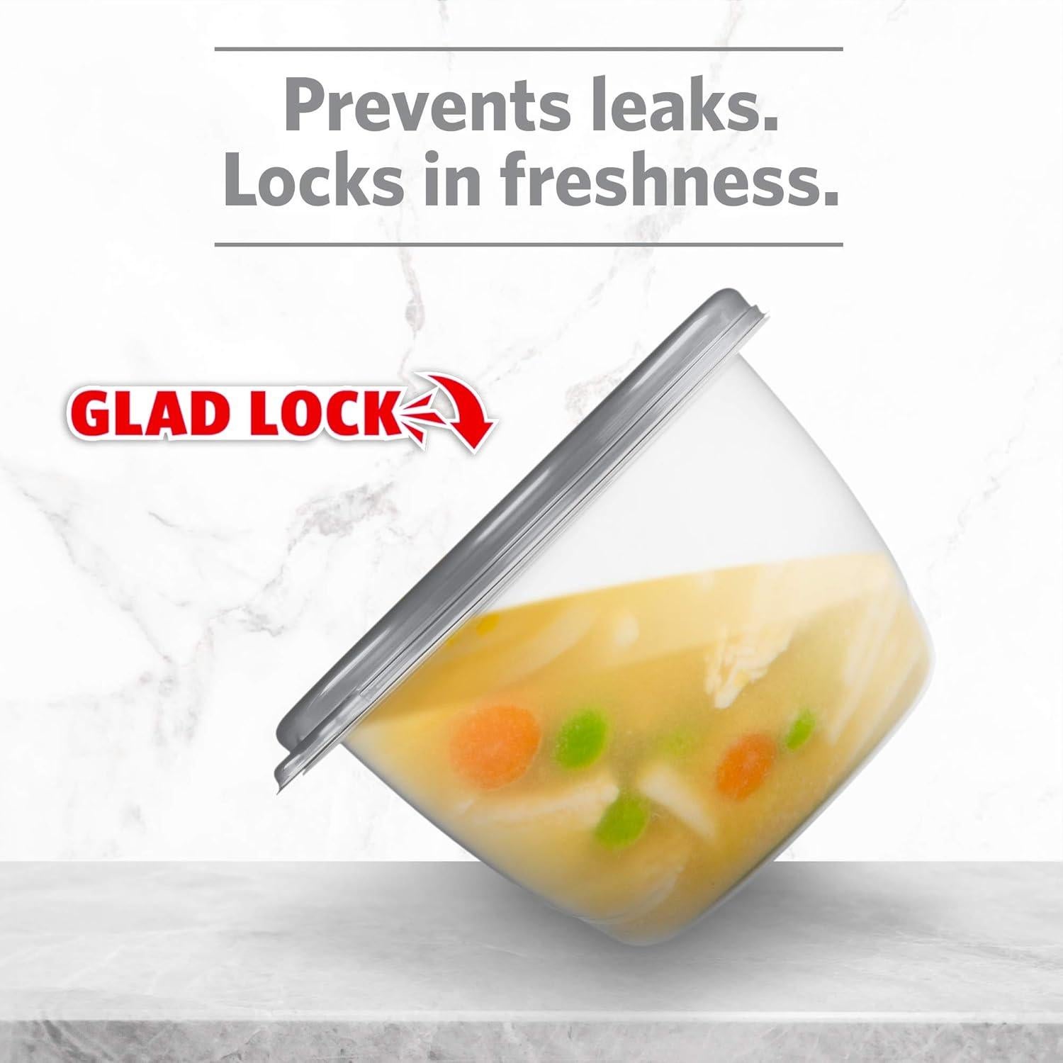 Contenedores de Almacenamiento Hermético GladWare 4 oz - 8 Piezas