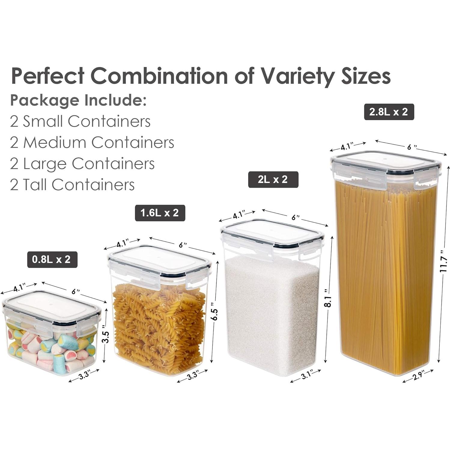 Contenedores de Almacenamiento Hermético CHEFSTORY 8 Pcs 2L