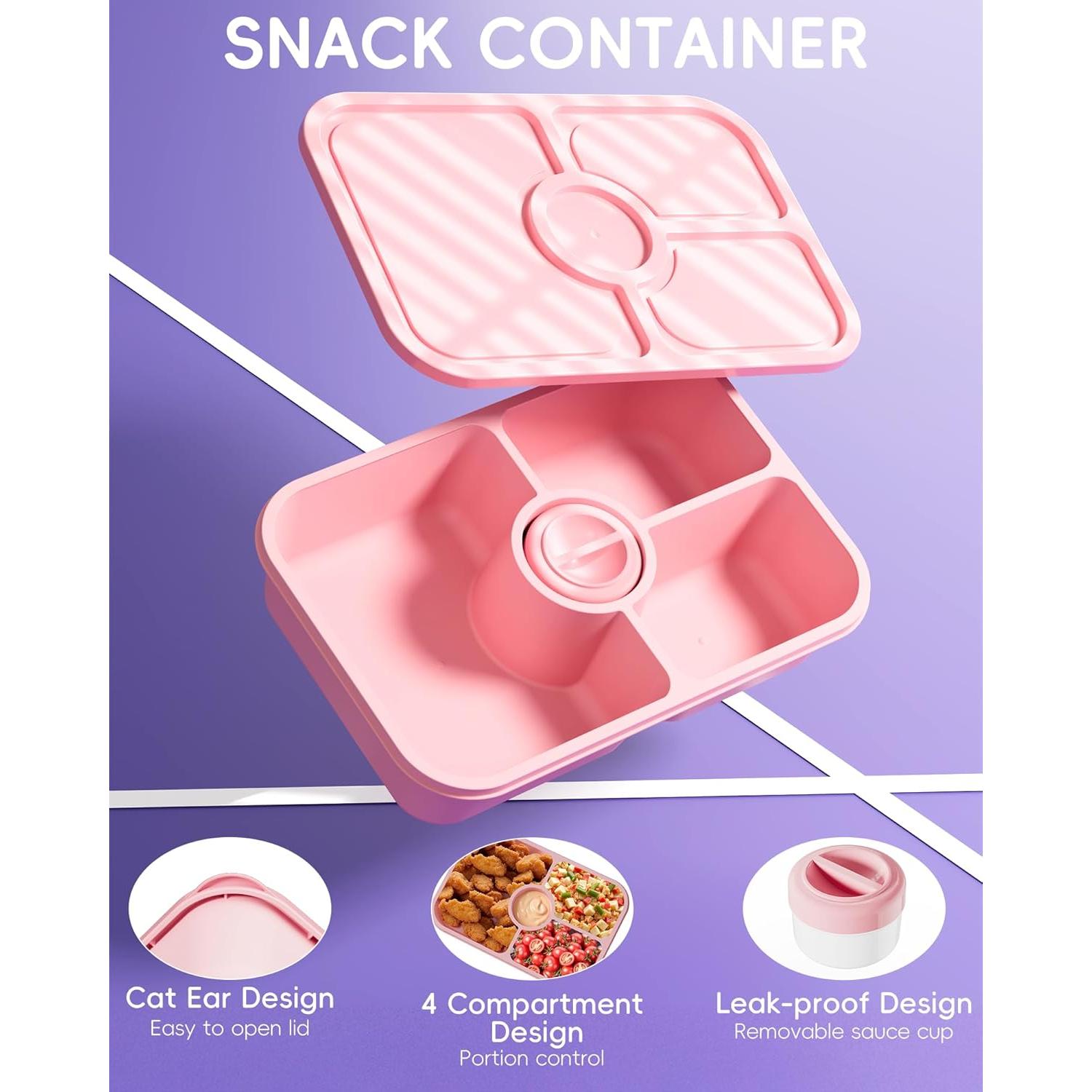 Contenedores de Almuerzo Canfanni 4 Pcs 1100ml Apilables