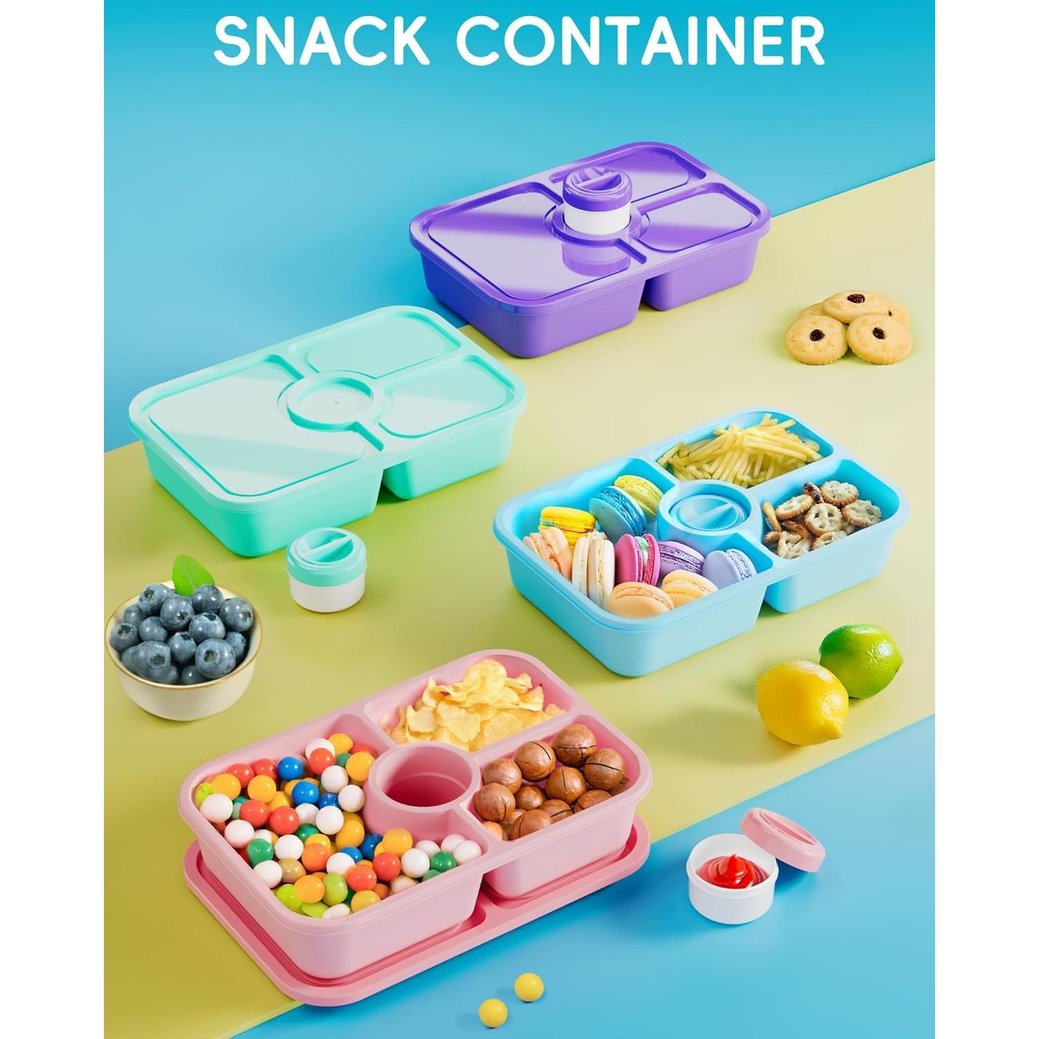 Contenedores de Almuerzo Canfanni 4 Pcs 1100ml Apilables