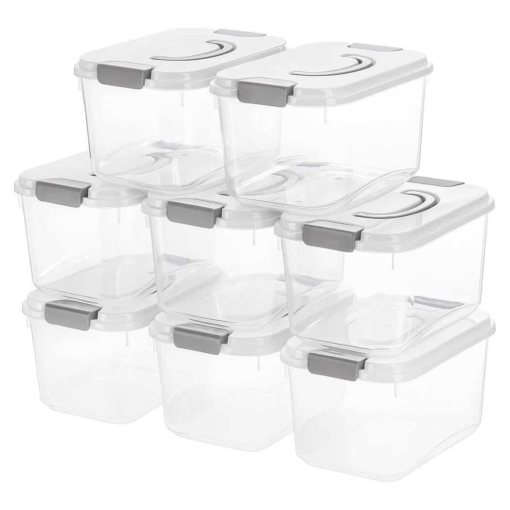 Contenedores de Almacenamiento Elsjoy 8 Piezas 5.5 Qt Plástico