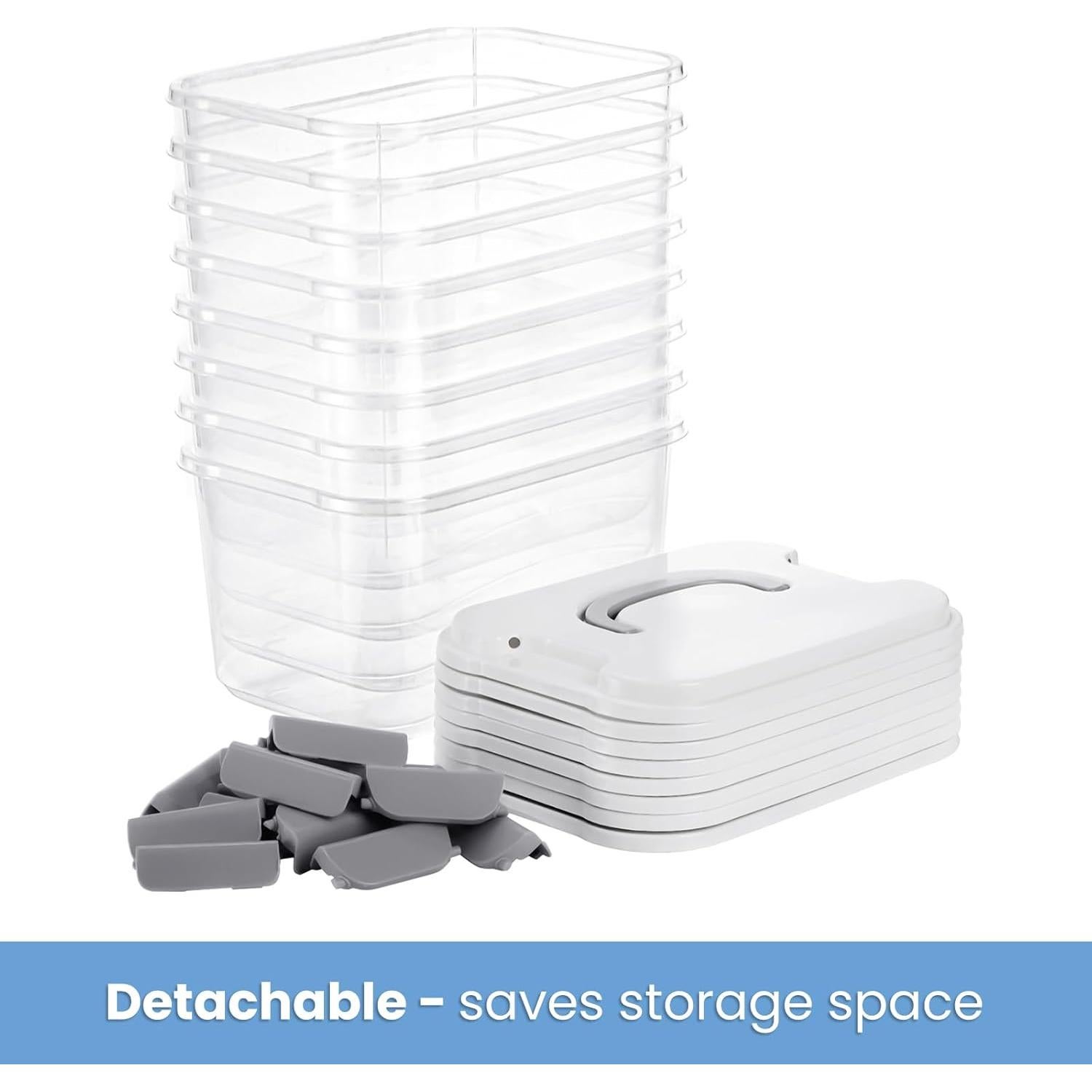 Contenedores de Almacenamiento Elsjoy 8 Piezas 5.5 Qt Plástico