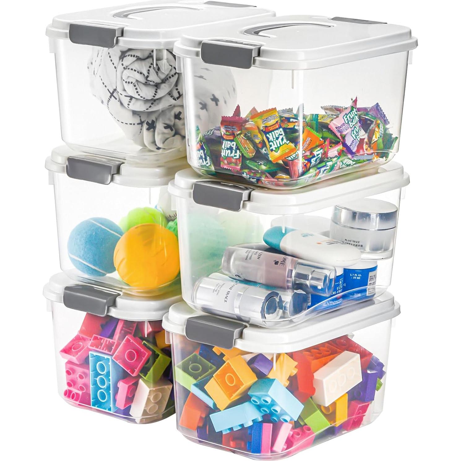 Contenedores de Almacenamiento Elsjoy 8 Piezas 5.5 Qt Plástico