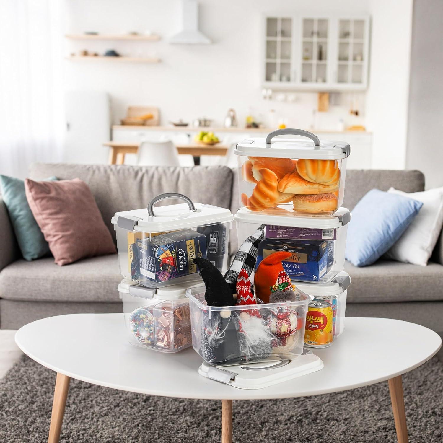 Contenedores de Almacenamiento Elsjoy 8 Piezas 5.5 Qt Plástico