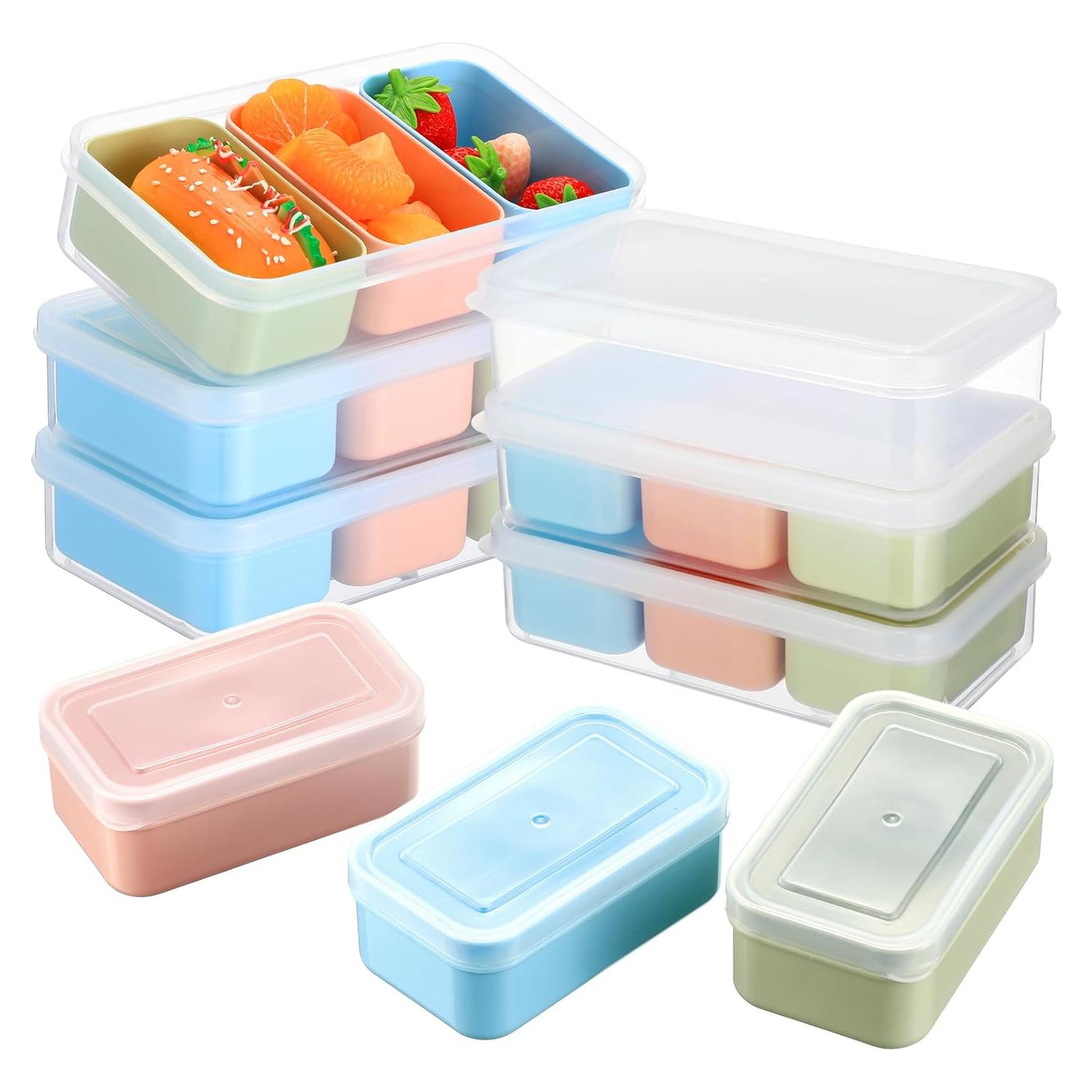 Set de 24 Contenedores de Snack SiliFine con 3 Compartimentos