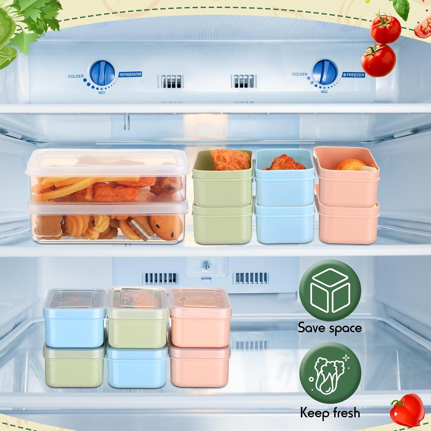 Set de 24 Contenedores de Snack SiliFine con 3 Compartimentos