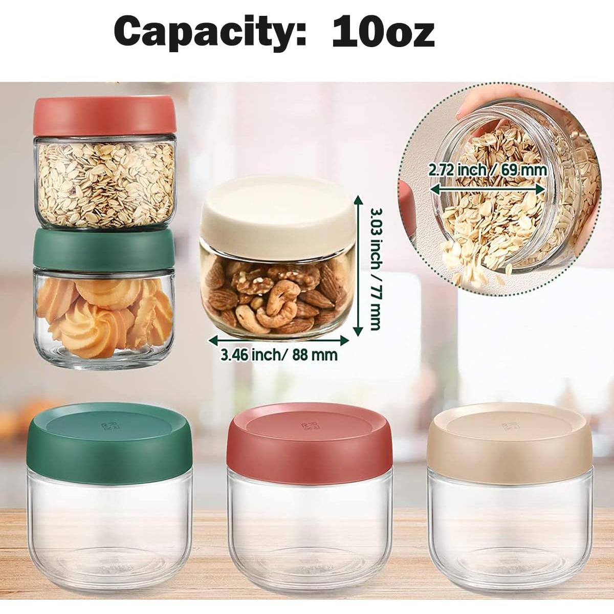 Contenedores de Vidrio Povinmos 3Pack 295ml Herméticos