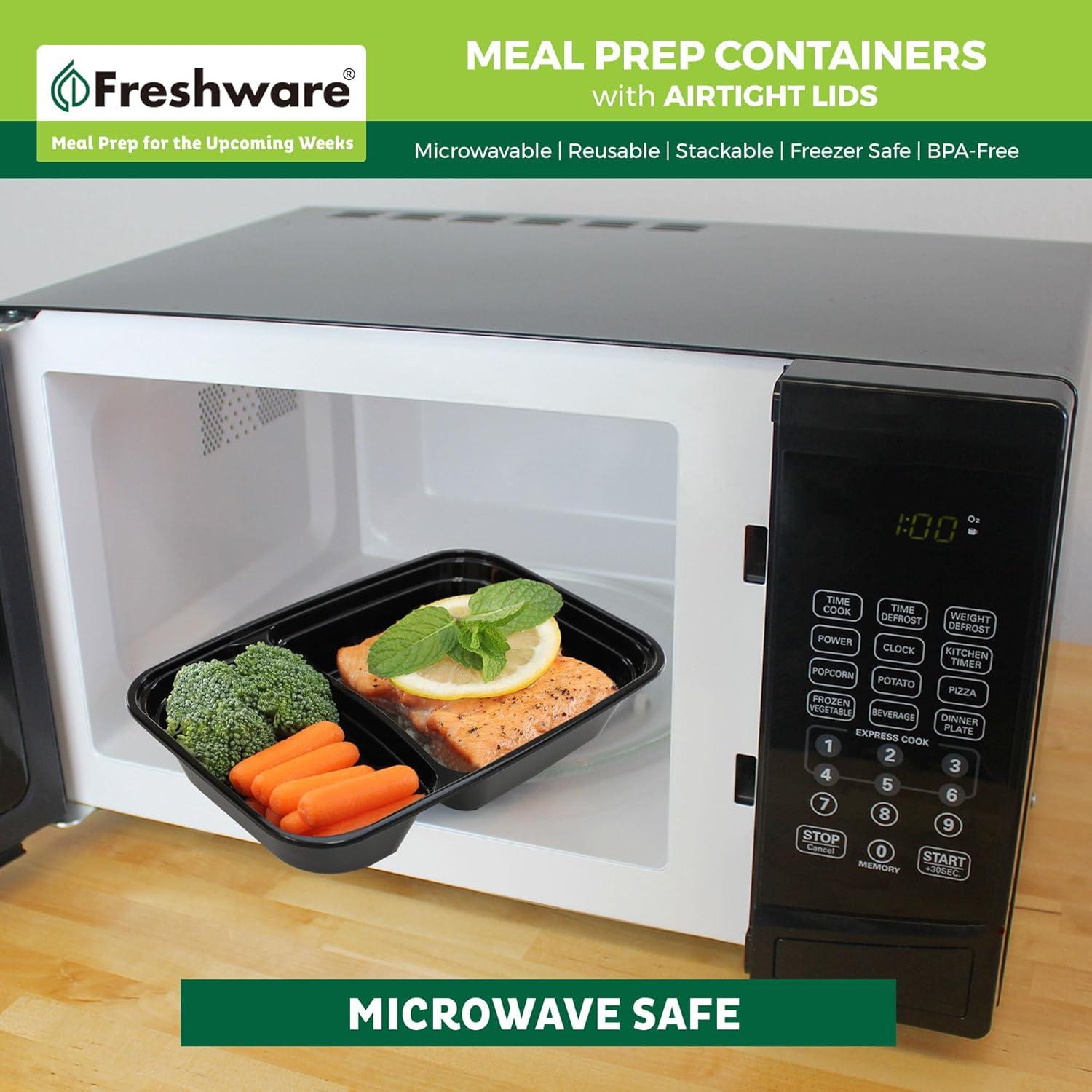 Contenedores de Preparación de Comidas Freshware 15 Piezas 828 ml