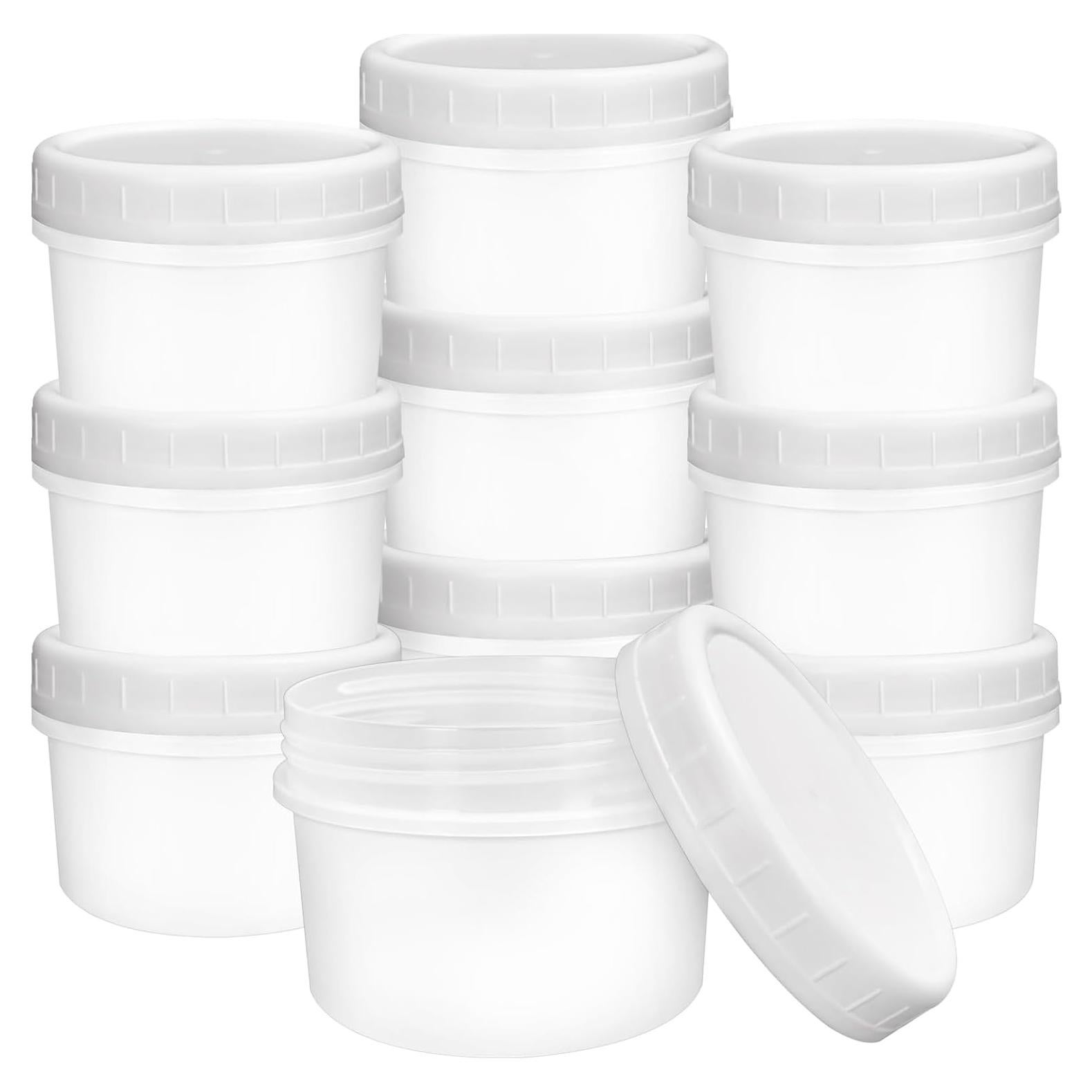 Paquete de 10 Contenedores Plásticos 4oz ISUSSER para Alimentos