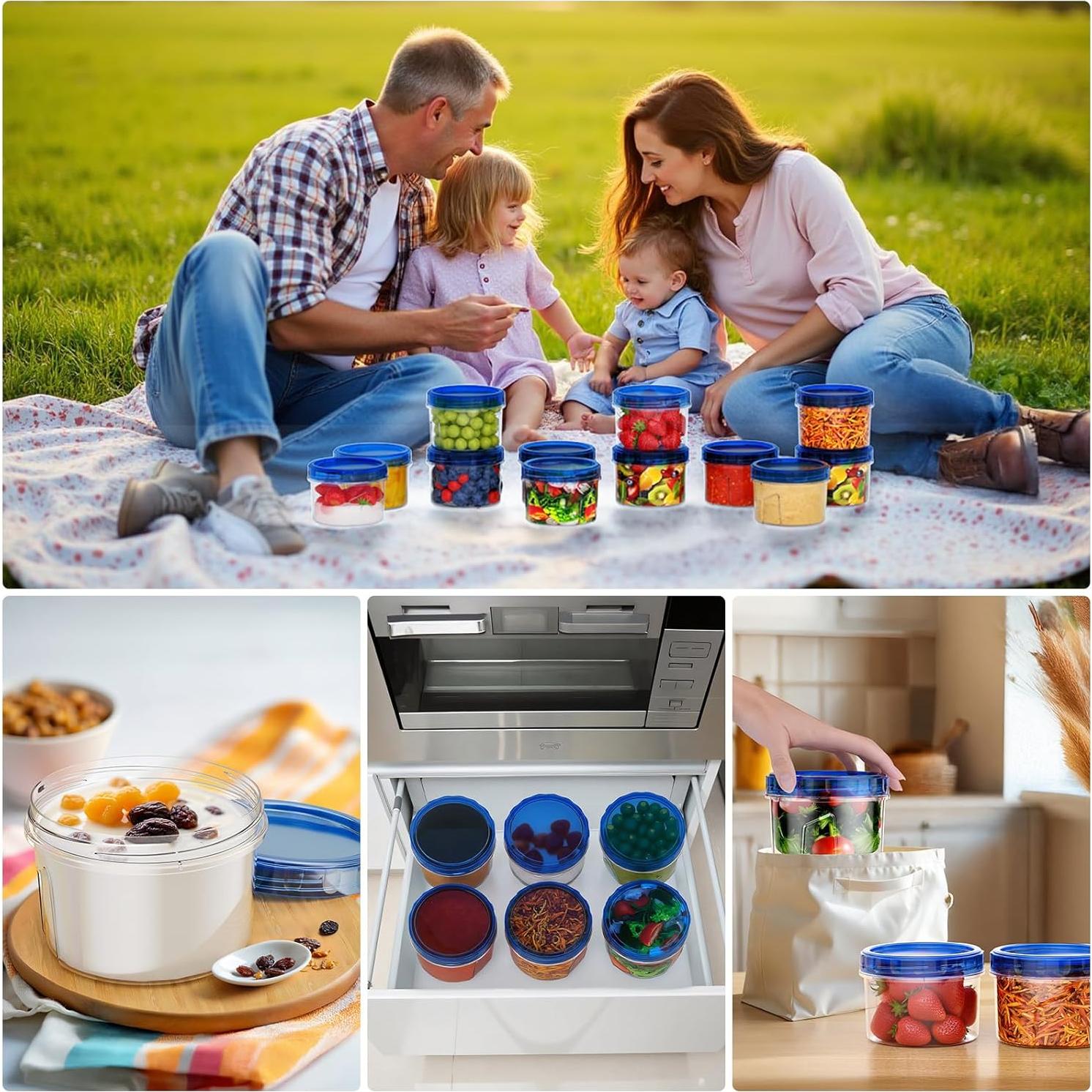 Juego de 6 Contenedores de Almacenamiento 16 OZ Winproper