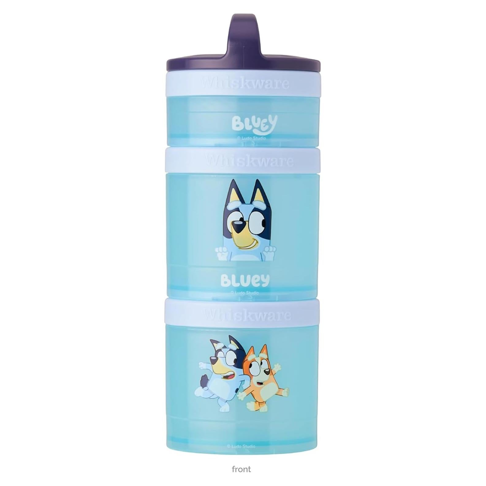 Contenedores apilables Whiskware Bluey - 3 tazas para refrigerios