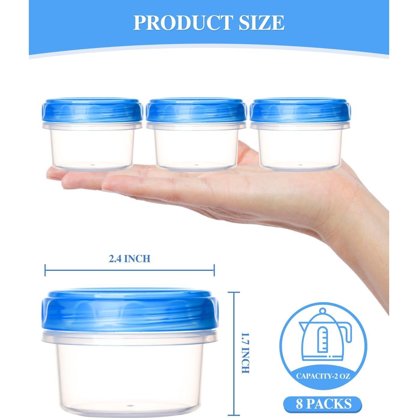 Contenedores de Aderezo Reutilizables Atecare 60 ml - 8 Piezas