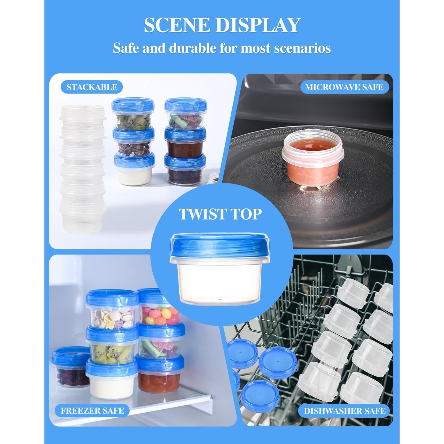 Contenedores de Aderezo Reutilizables Atecare 60 ml - 8 Piezas