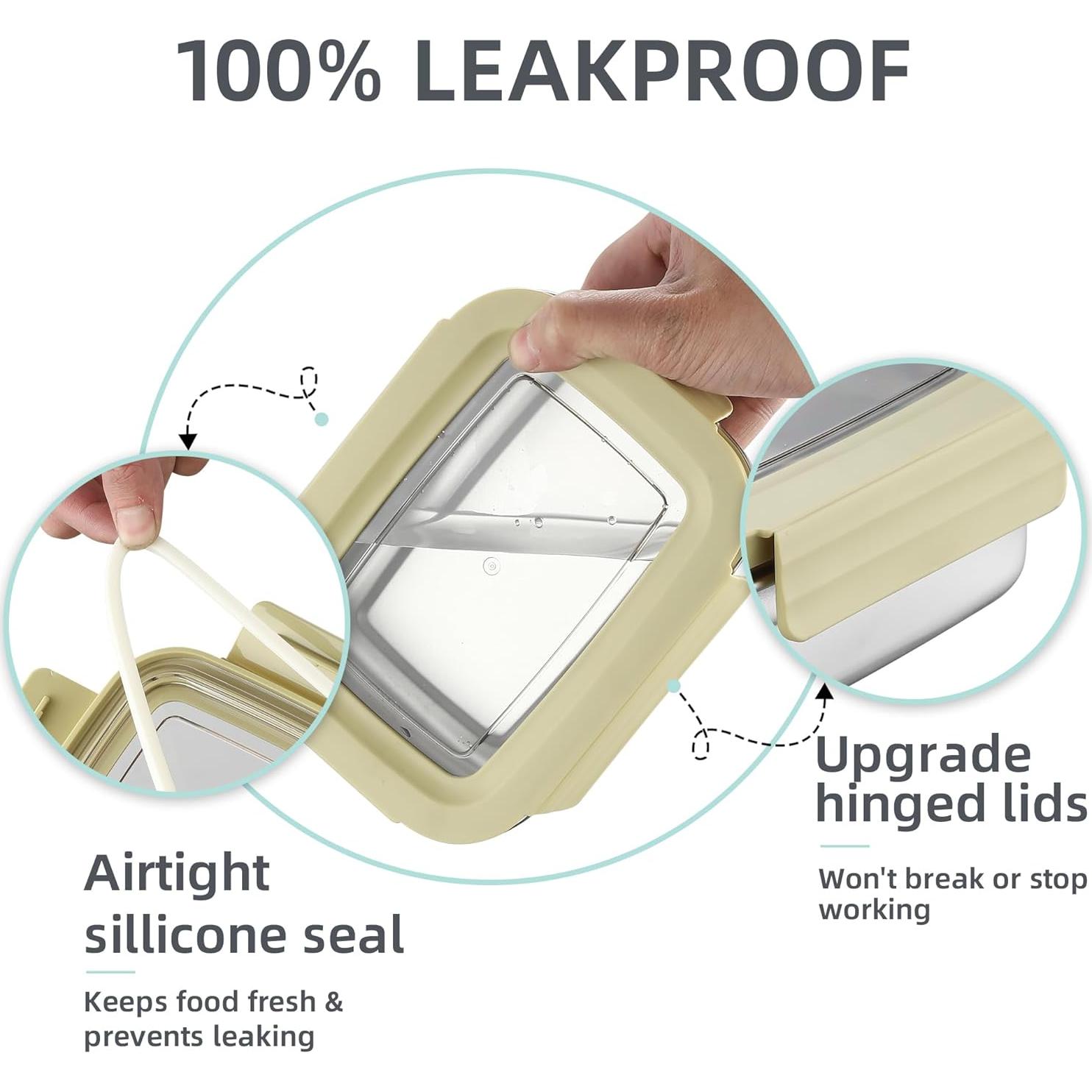 BEFOY Contenedor de Snack Acero Inoxidable 650ml 4 Piezas