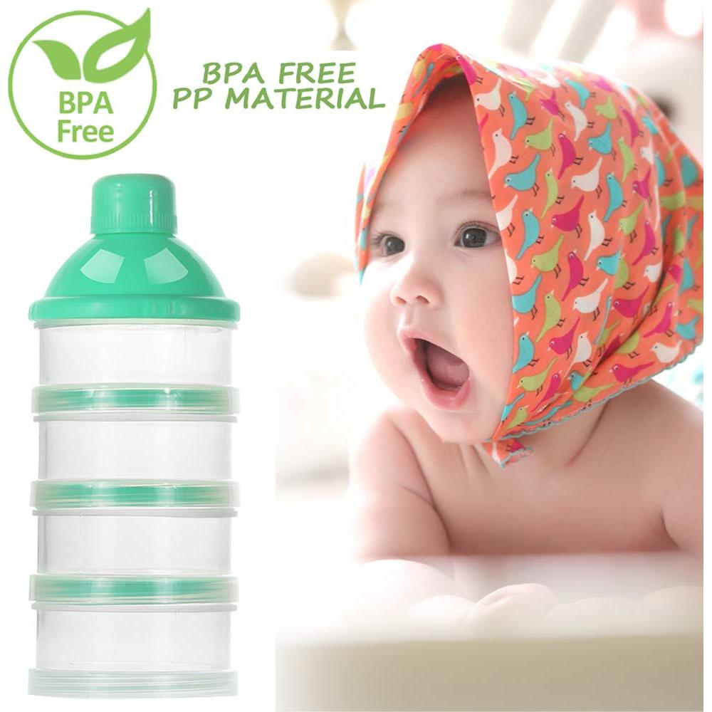 Dispensador de Fórmula Accmor Verde 2 Piezas Apilable