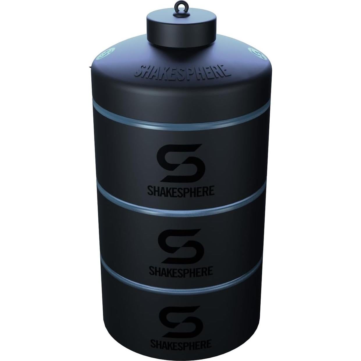 Contenedor de Snack Apilable ShakeSphere 3 Tazas Azul Cian