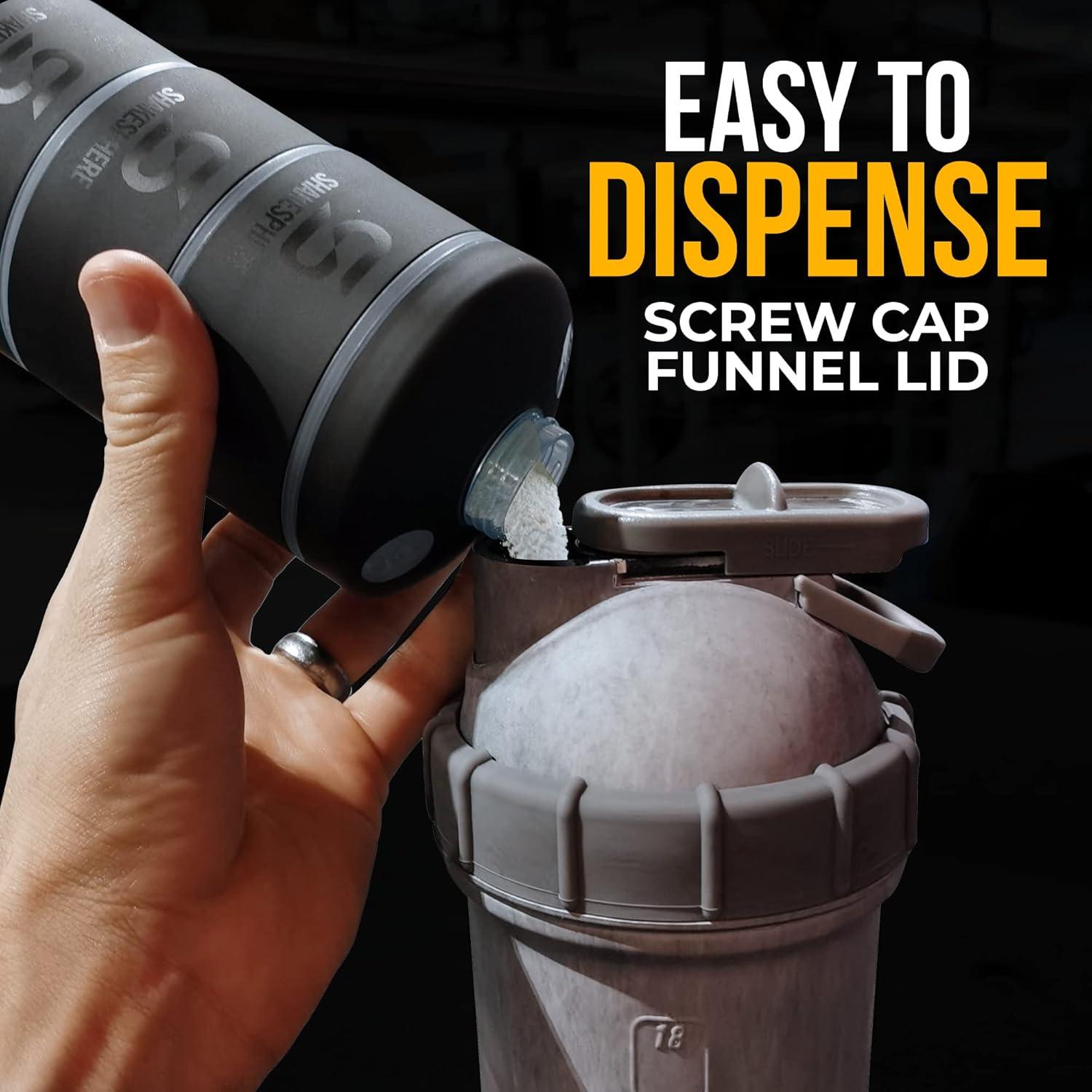 Contenedor de Snack Apilable ShakeSphere 3 Tazas Azul Cian