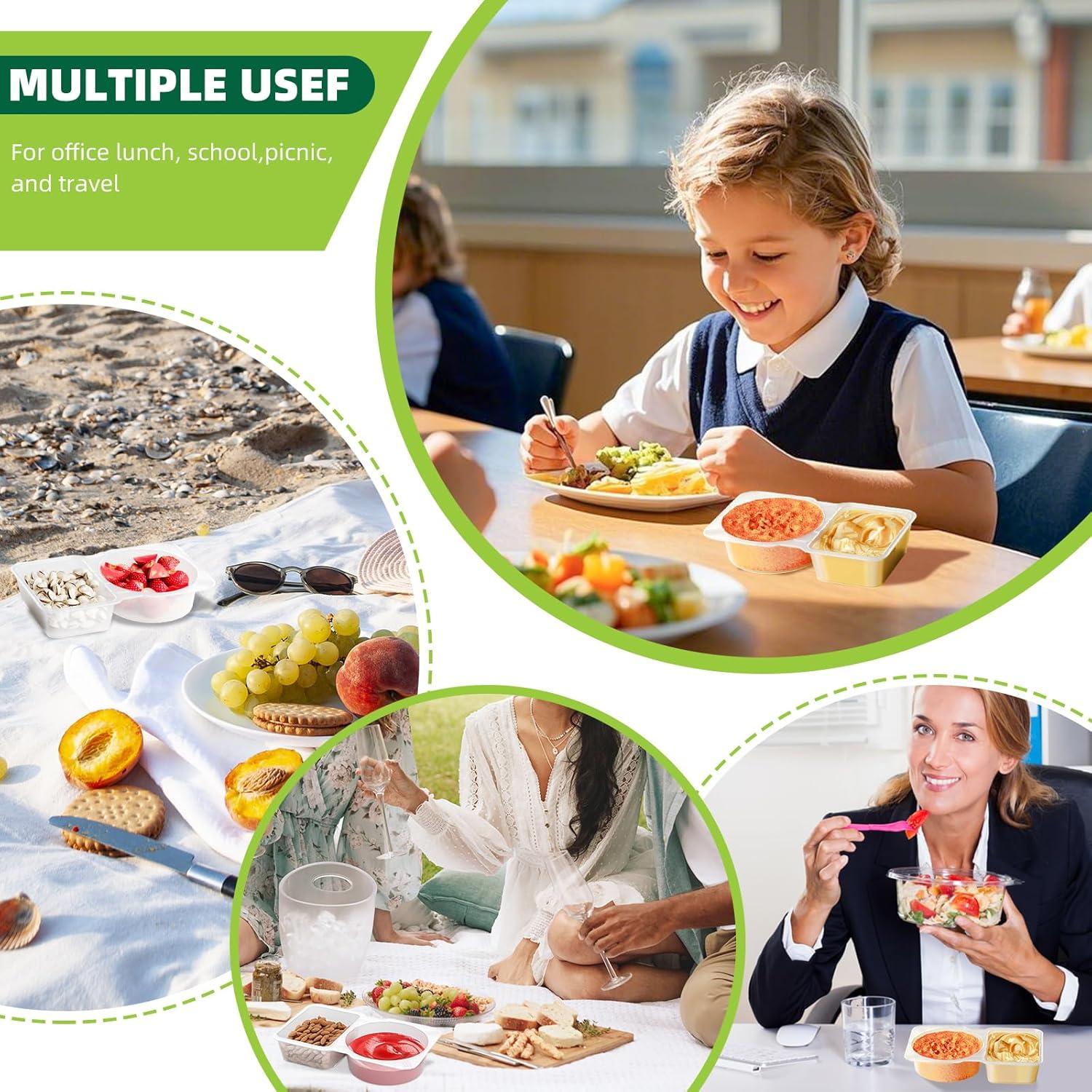 Paquete de 20 Contenedores Reutilizables JINZORE para Snacks