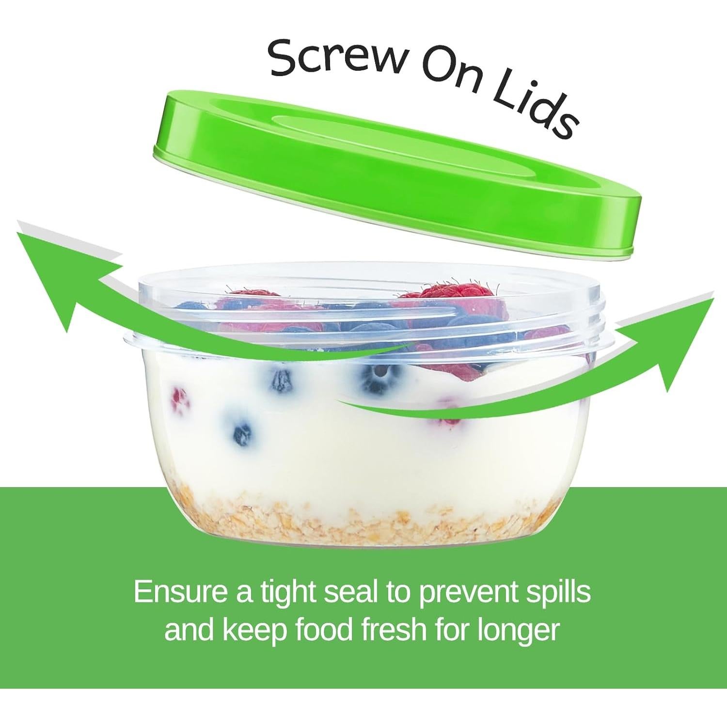 Contenedores de Almacenamiento 5 oz Zezzxu, 12 Tarros Plásticos Apilables