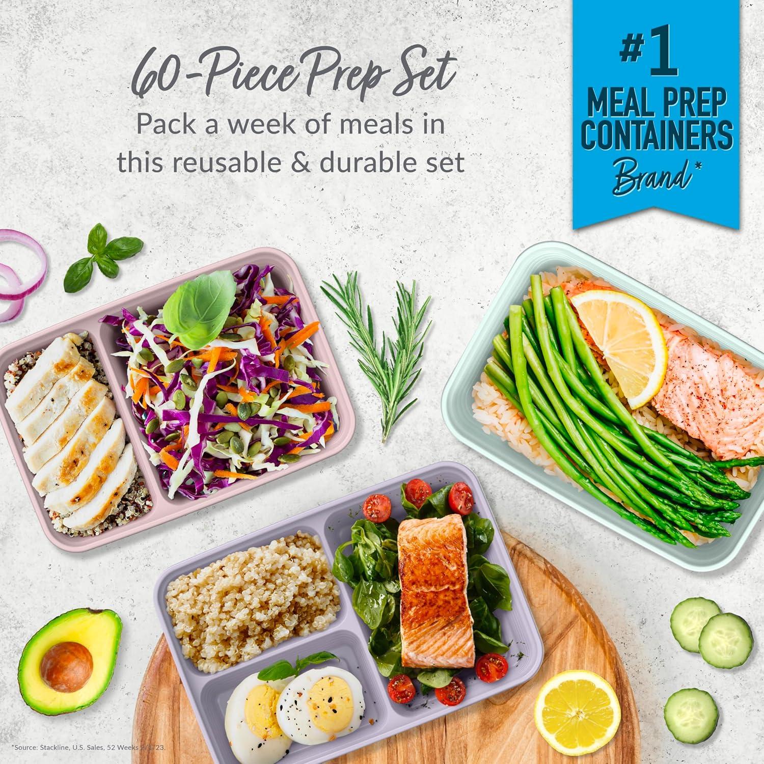 Kit de Preparación de Comidas Bentgo 60 Piezas - Contenedores Reutilizables