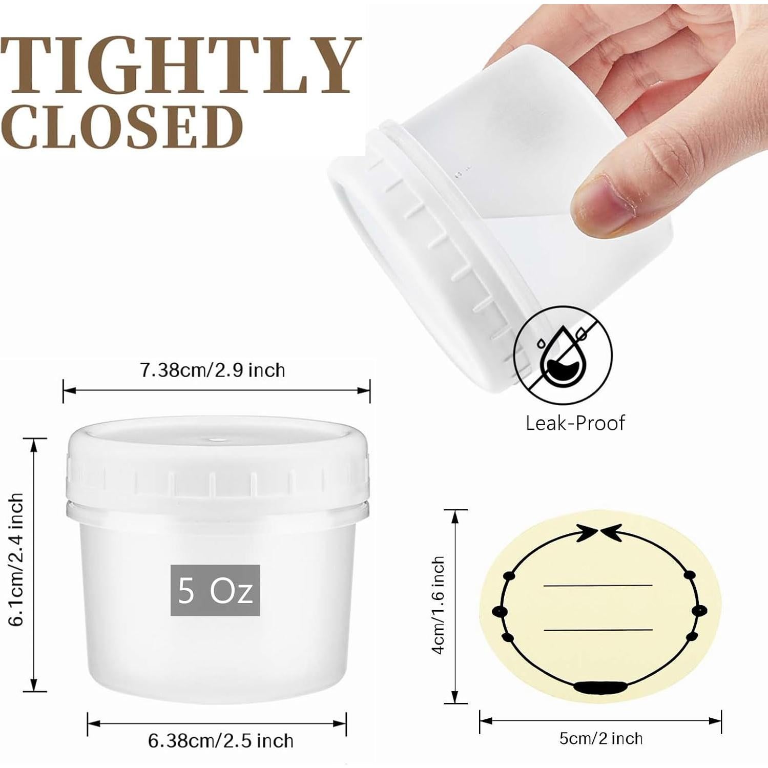 Contenedores de Almacenamiento de Alimentos TUZAZO 5 Oz - 12 Piezas