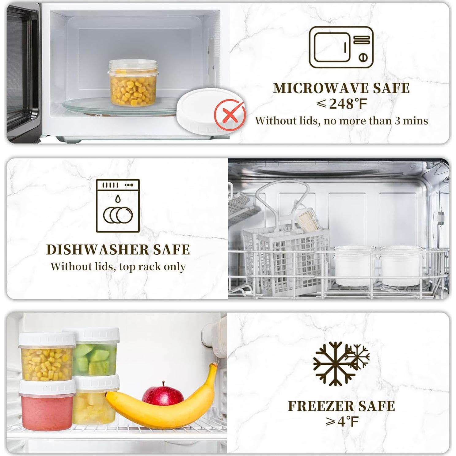 Contenedores de Almacenamiento de Alimentos TUZAZO 5 Oz - 12 Piezas