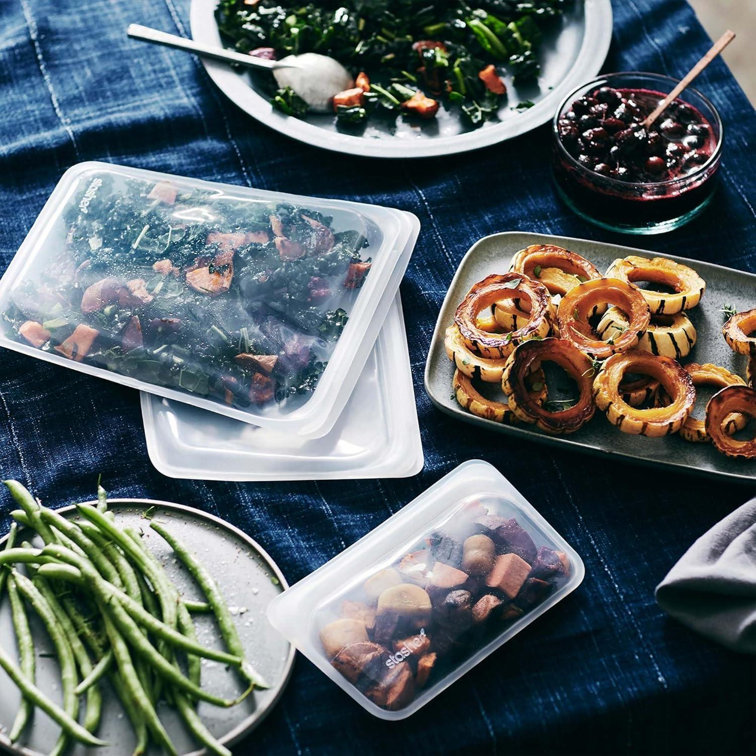 Bolsas de Almacenamiento Reutilizables Stasher 4-Pack Aqua