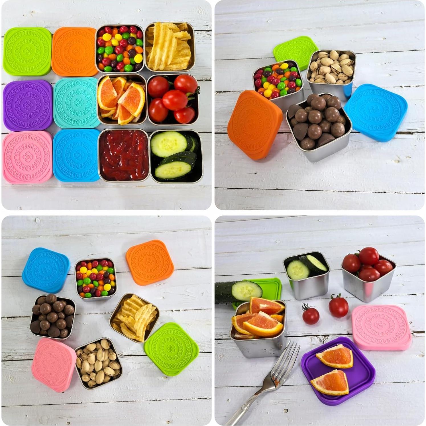 Set de 6 Contenedores de Snack Acero Inoxidable 304 170g