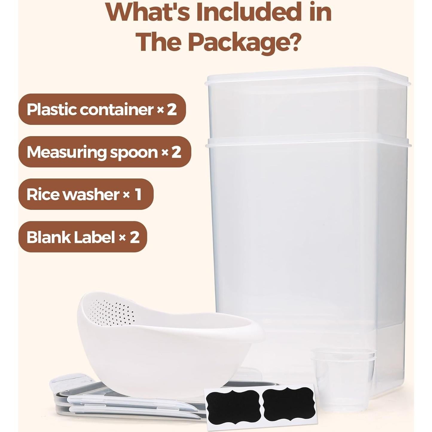 Conjunto de 2 Contenedores Herméticos ComSaf 9.07-11.34 kg