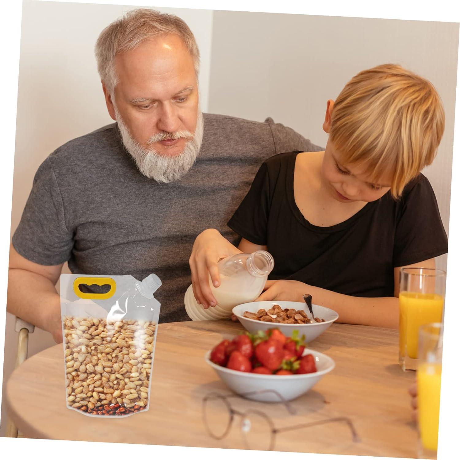 10 Bolsas Transparentes de Almacenamiento de Alimentos 1.5L