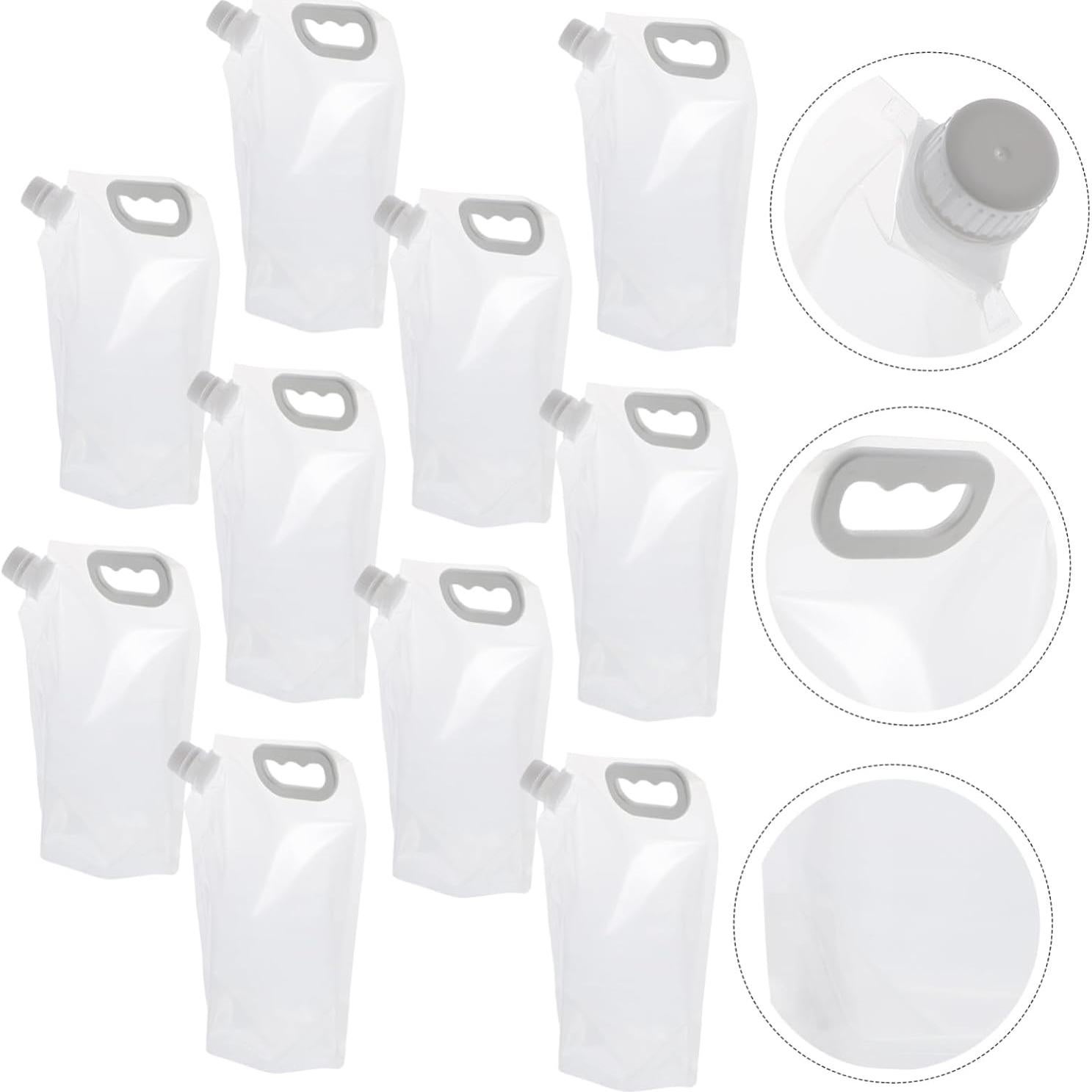 10 Bolsas Transparentes de Almacenamiento de Alimentos 1.5L