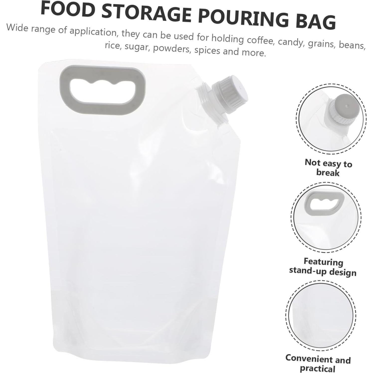 10 Bolsas Transparentes de Almacenamiento de Alimentos 1.5L