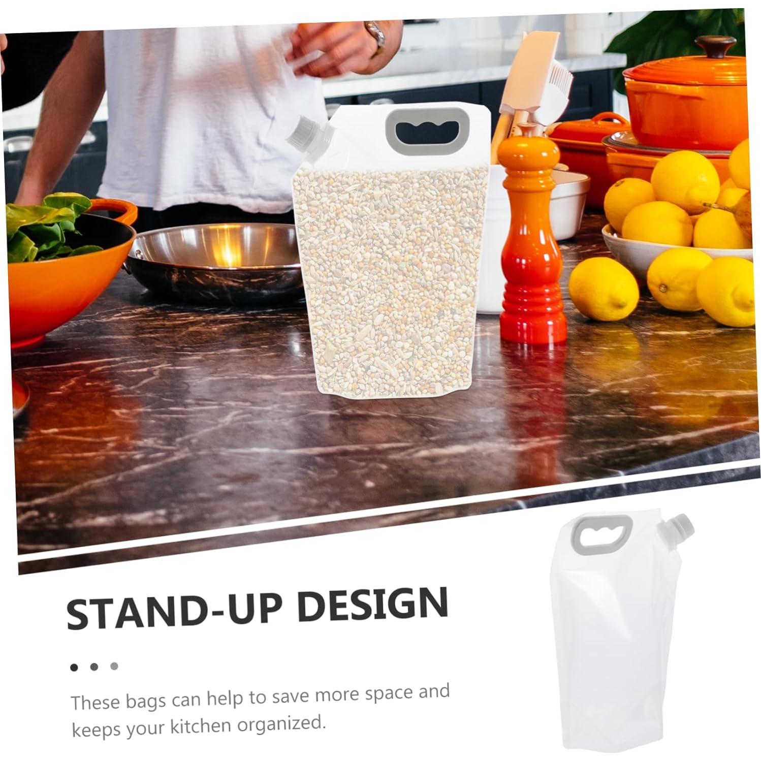 10 Bolsas Transparentes de Almacenamiento de Alimentos 1.5L