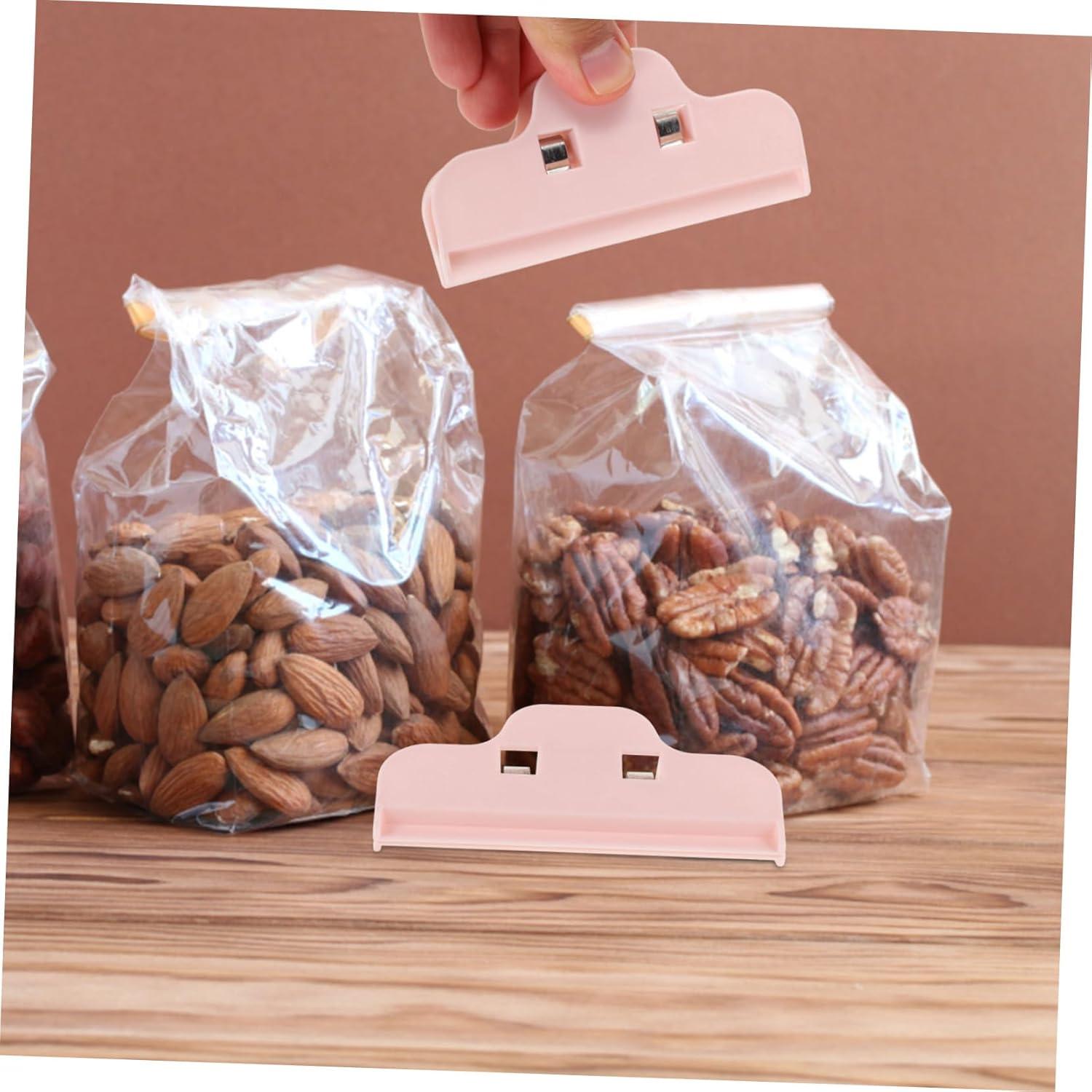 Clips de Sellado de Comida GLEAVI 5 Piezas Rosa ABS