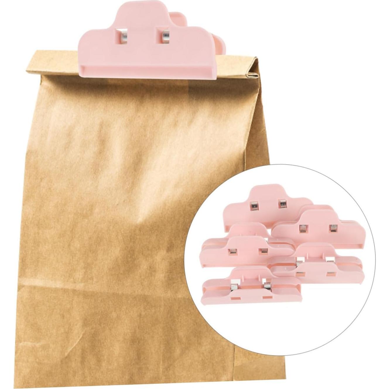 Clips de Sellado de Comida GLEAVI 5 Piezas Rosa ABS