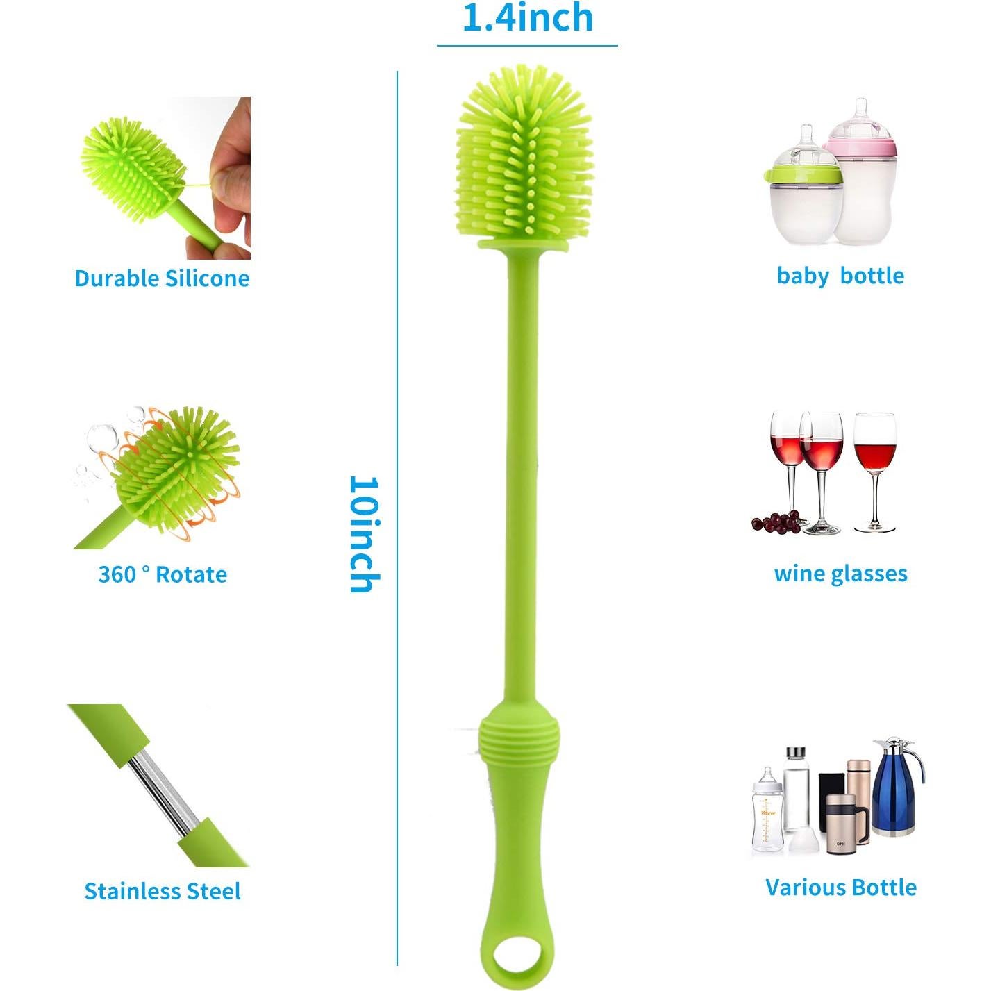 Alimentador de Comida para Bebé Welcoyo con 6 Chupetes y Cucharas