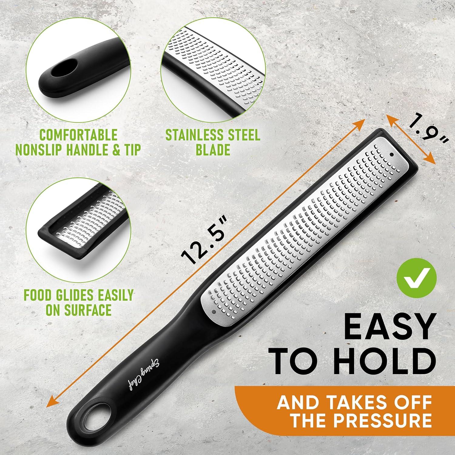 Rallador de Limón Spring Chef de Acero Inoxidable Fino