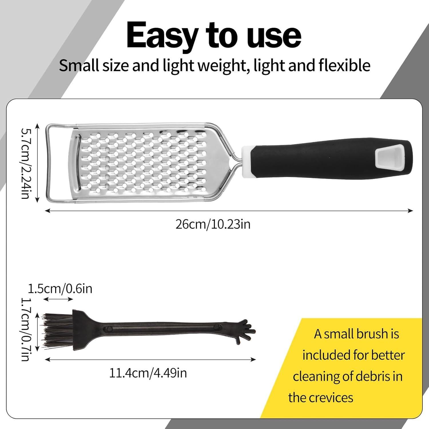 Rallador de Queso IQworks - Acero Inoxidable, Mango Antideslizante