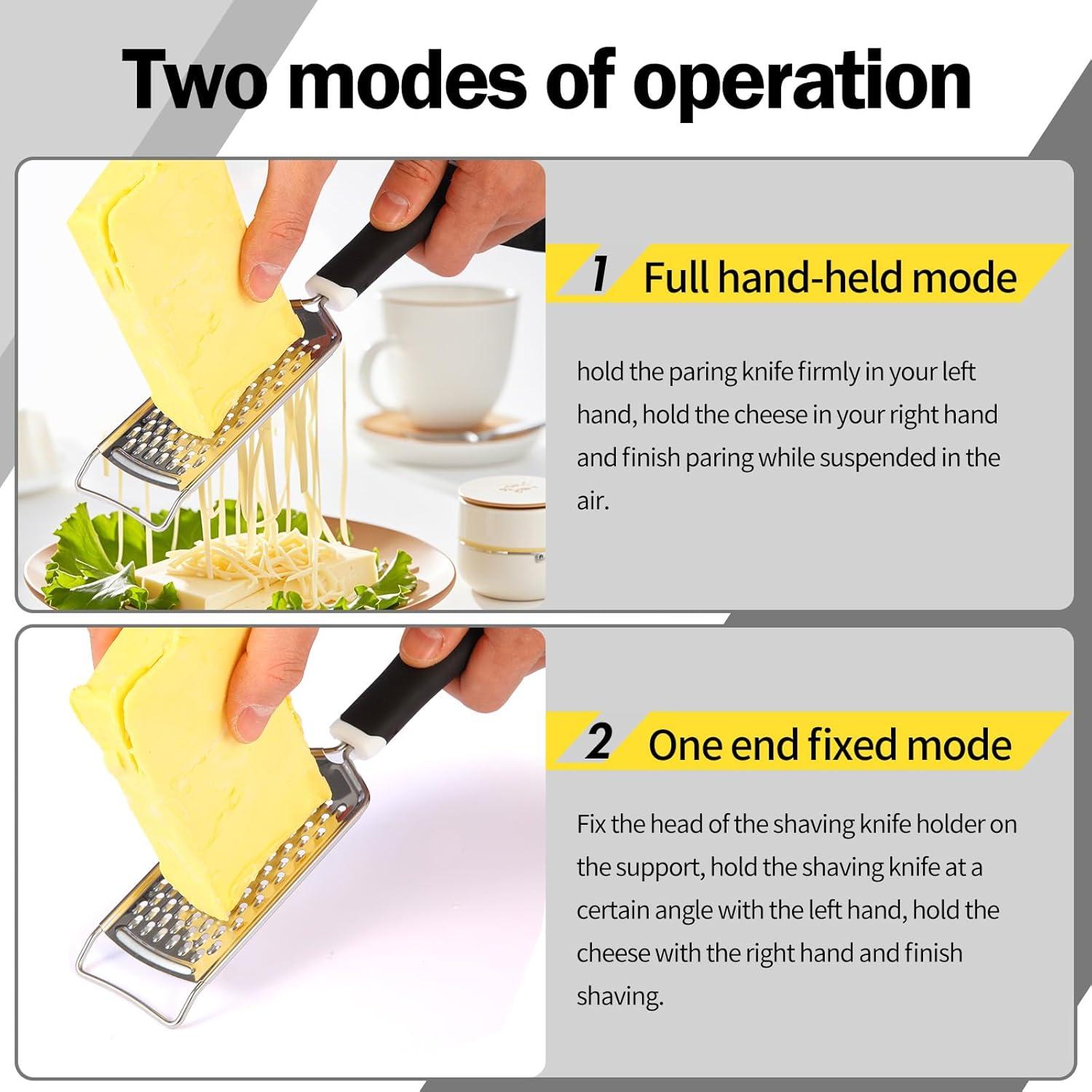 Rallador de Queso IQworks - Acero Inoxidable, Mango Antideslizante
