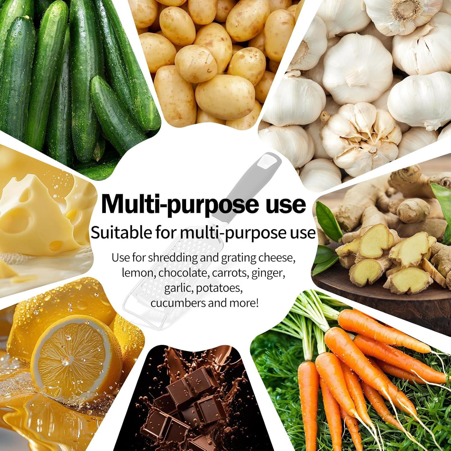 Rallador de Queso IQworks - Acero Inoxidable, Mango Antideslizante