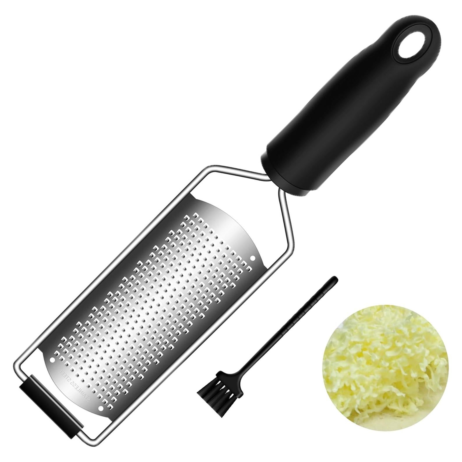 Rallador de Queso de Mano BIDFUL - Acero Inoxidable, Negro