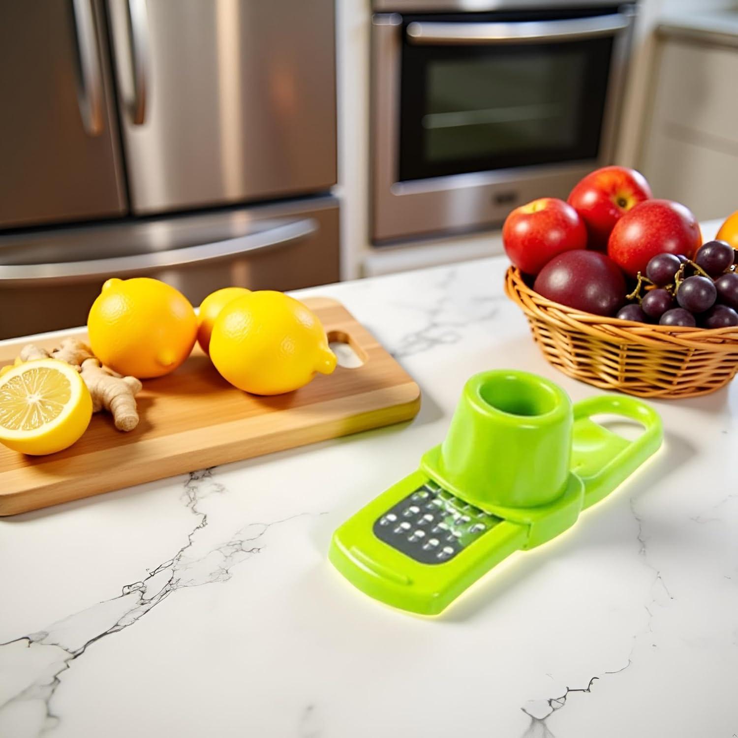 Rallador Multifuncional Tustao Verde Manual Acero Inoxidable