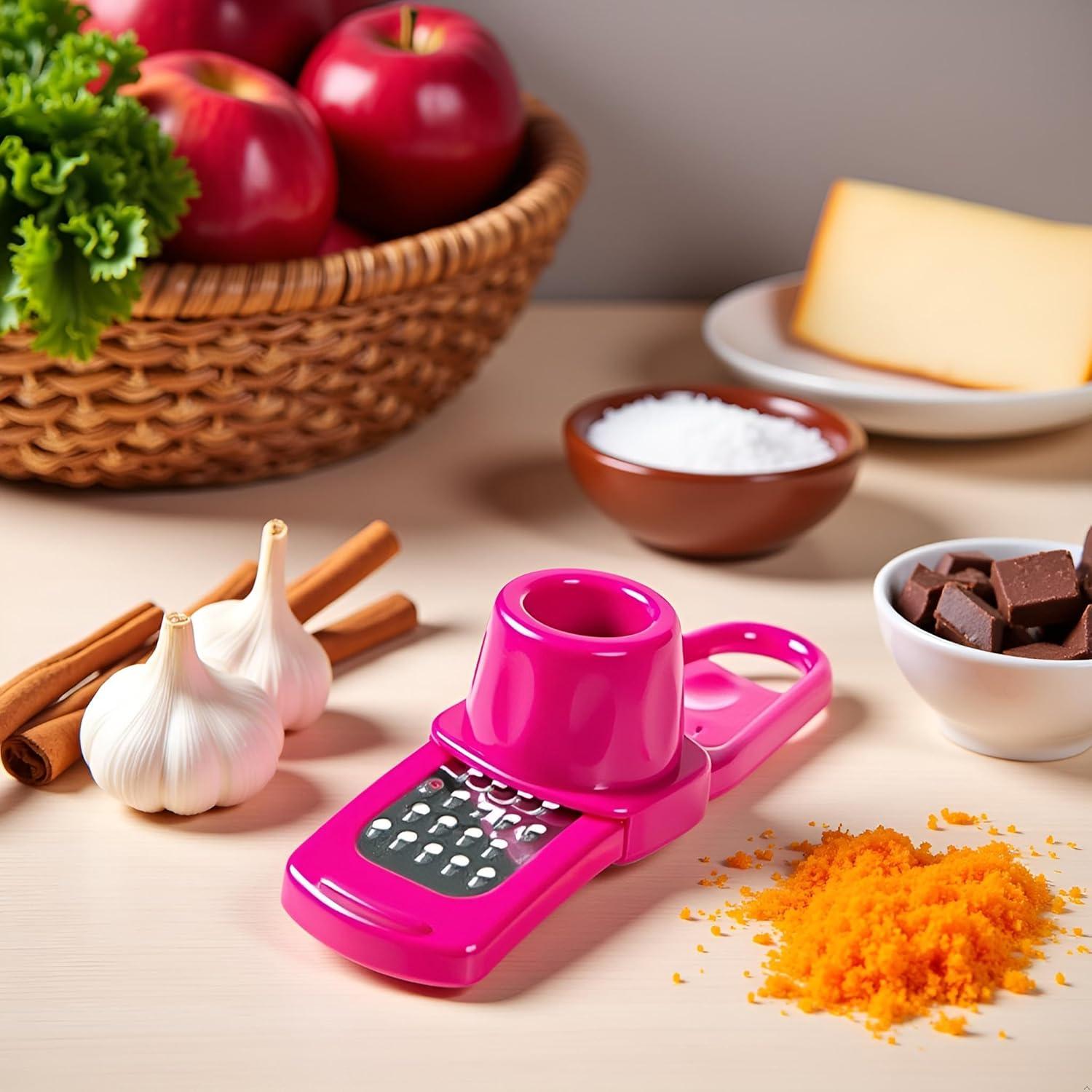 Rallador Mini Jowxsx Rojo de Acero Inoxidable 14.5 cm