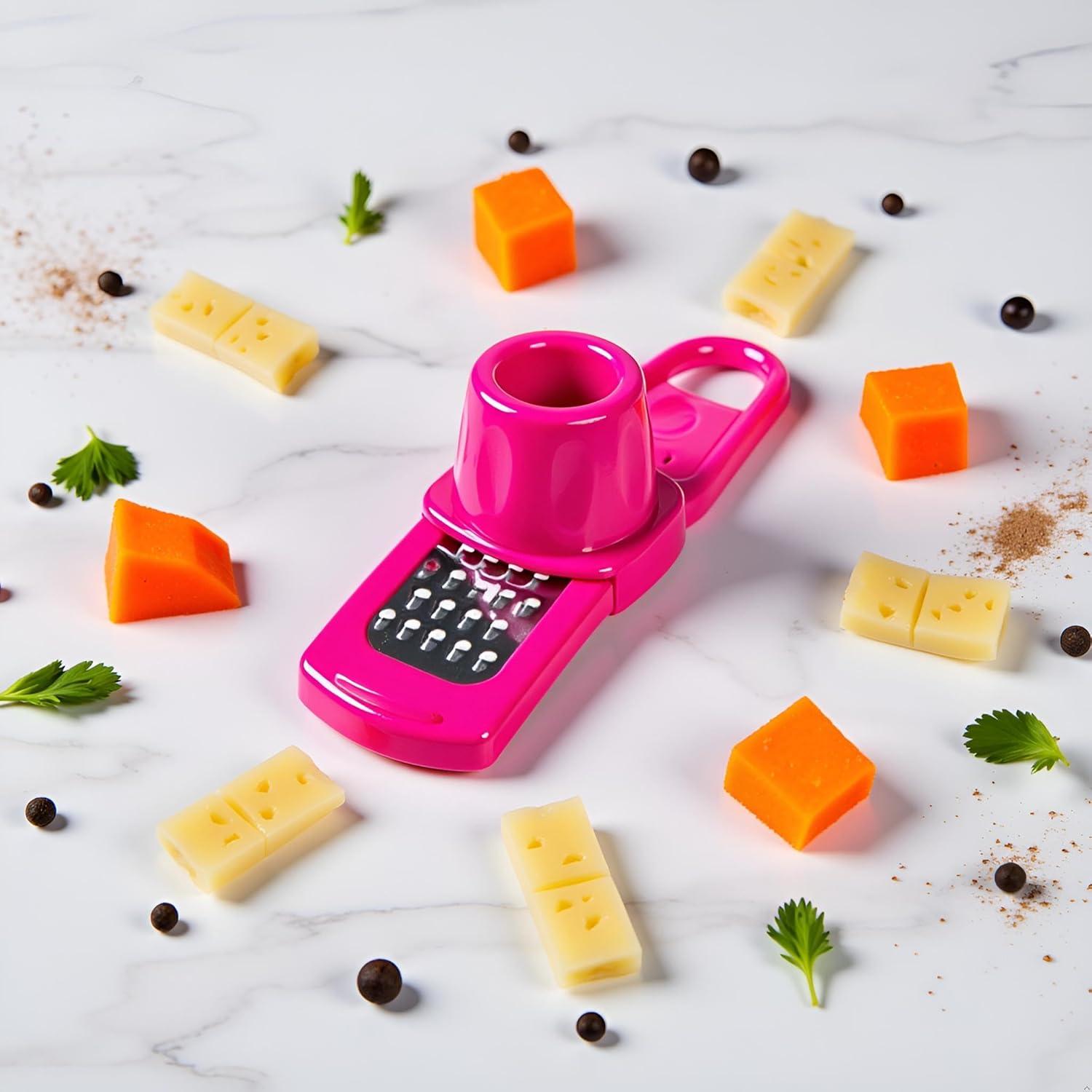 Rallador Mini Jowxsx Rojo de Acero Inoxidable 14.5 cm