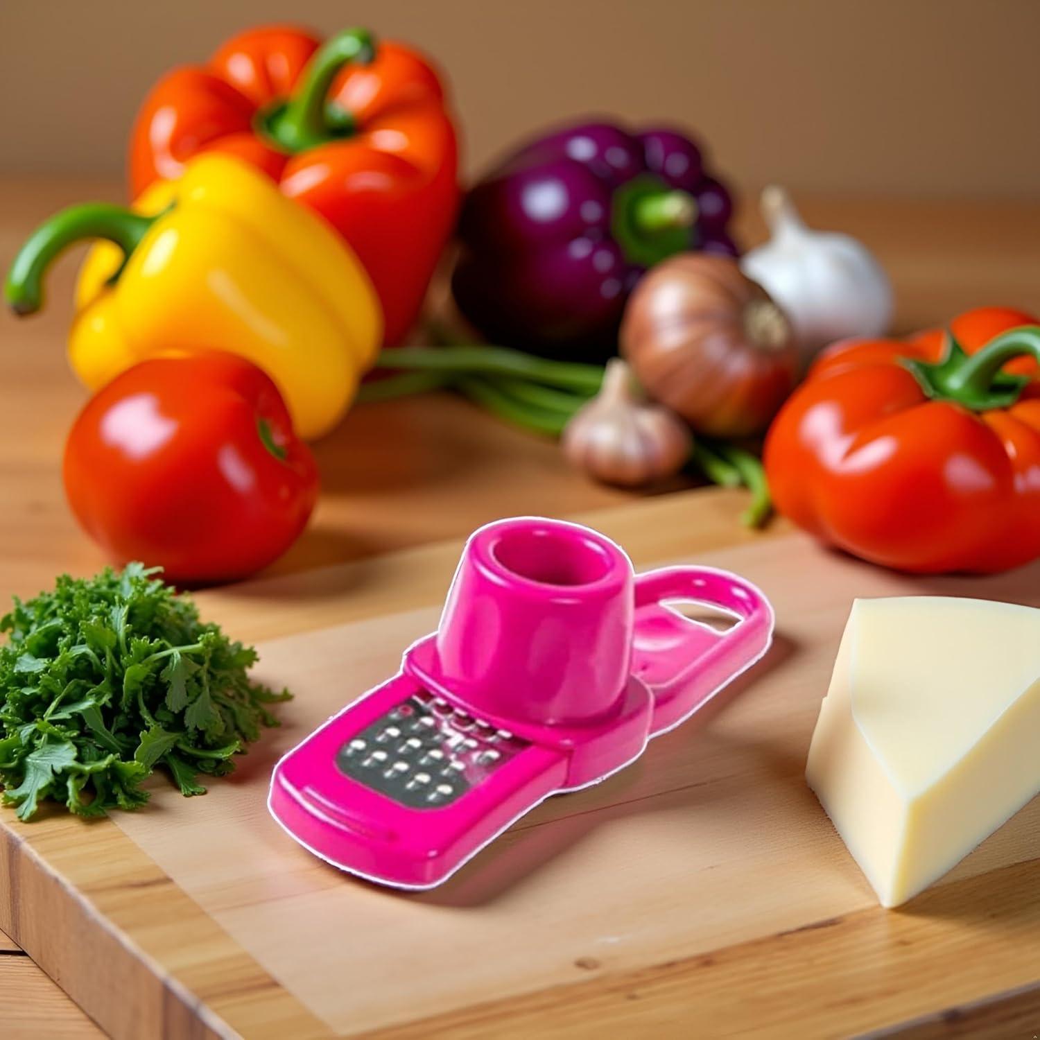 Rallador Mini Jowxsx Rojo de Acero Inoxidable 14.5 cm