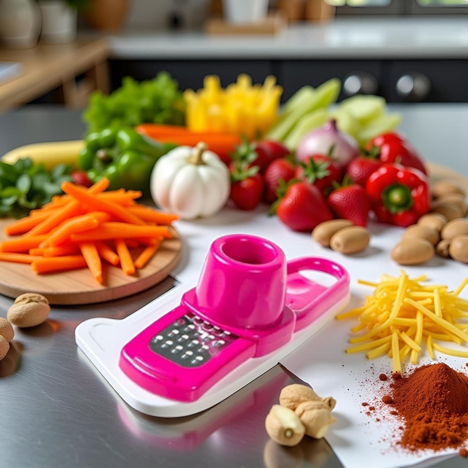 Rallador Multifuncional Tustao Verde 15.24 cm para Frutas y Verduras