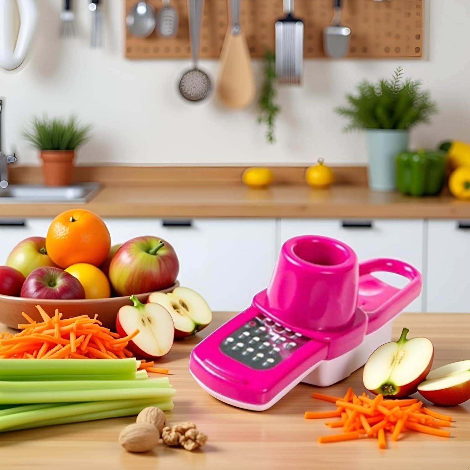 Rallador Multifuncional Tustao Verde 15.24 cm para Frutas y Verduras