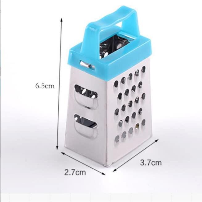 Rallador Mini Acero Inoxidable ASEANAO 4 Lados Azul