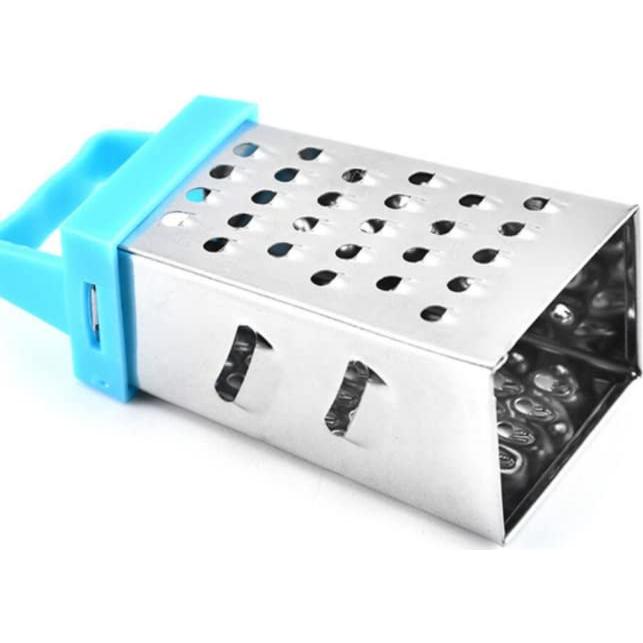 Rallador Mini Acero Inoxidable ASEANAO 4 Lados Azul
